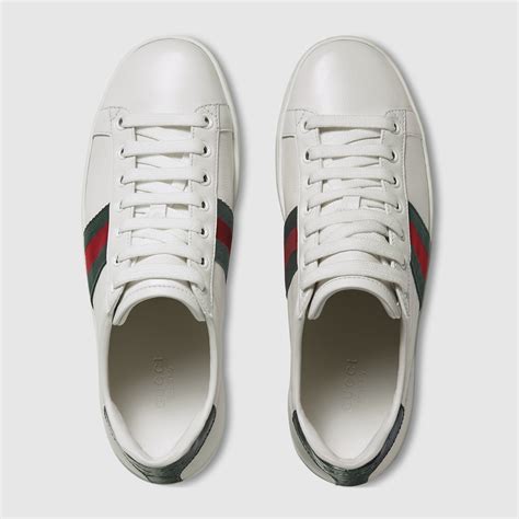 gucci ace leather low-top sneaker black|gucci ace high top sneakers.